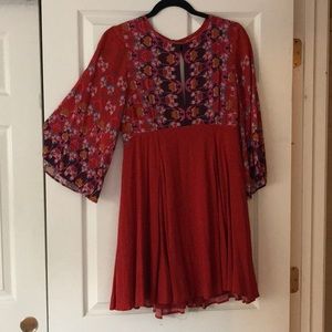 Urban Outfitters Orange Floral Dress